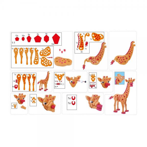 3D Puzzel Constructiefoam - Giraf