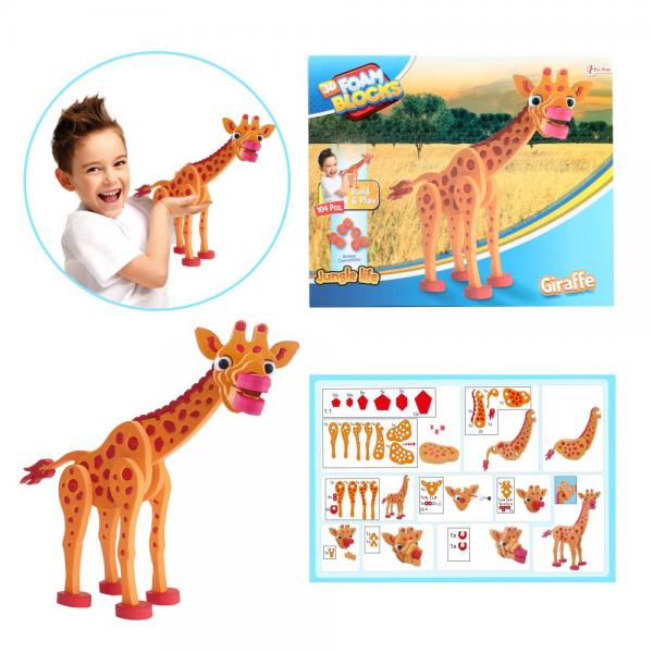 3D Puzzel Constructiefoam - Giraf
