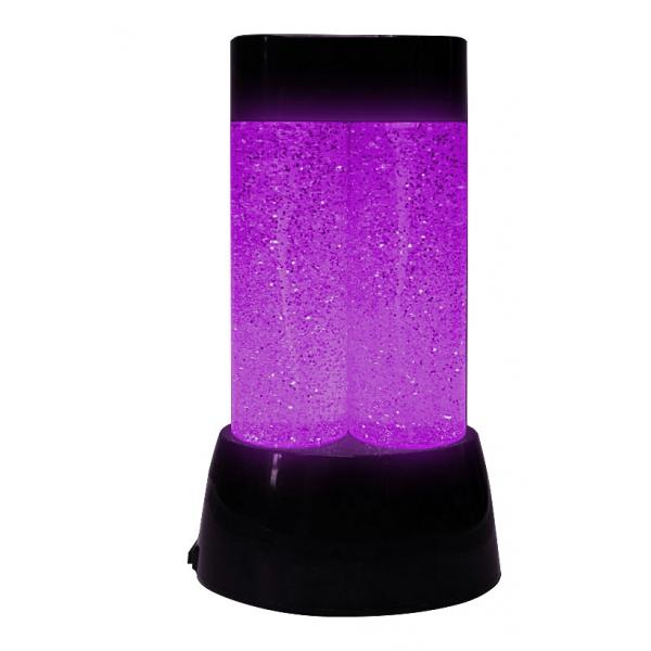 Dubbele tornado glitter lamp