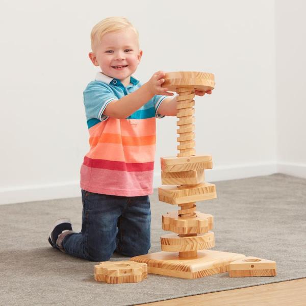 Houten twister toren - groot