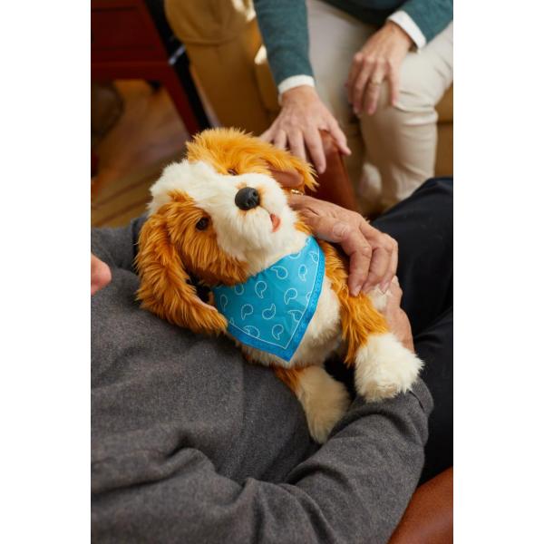 Interactieve robot hond - bruin en wit