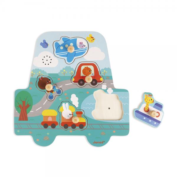 Janod muziekpuzzel - Kleine racers