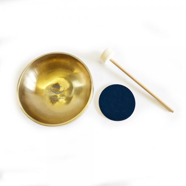 Klankschaal 1300g met klopper en onderzetter