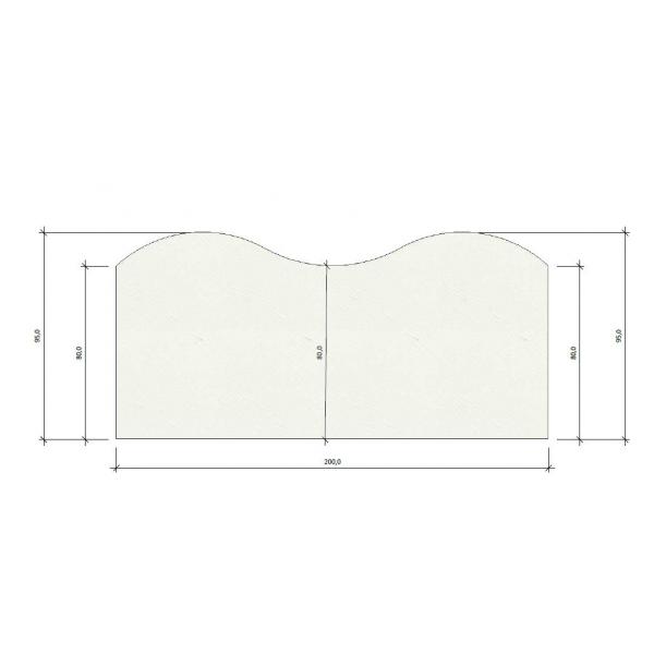 Kleine hoekmodule waterbed - 910 Canvas White
