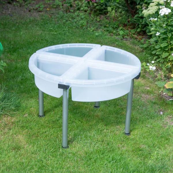 Kwadrant sensorische ontdektafel met standaard – transparant