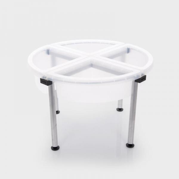 Kwadrant sensorische ontdektafel met standaard – transparant