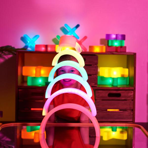 Lichtgevende gekleurde bogen