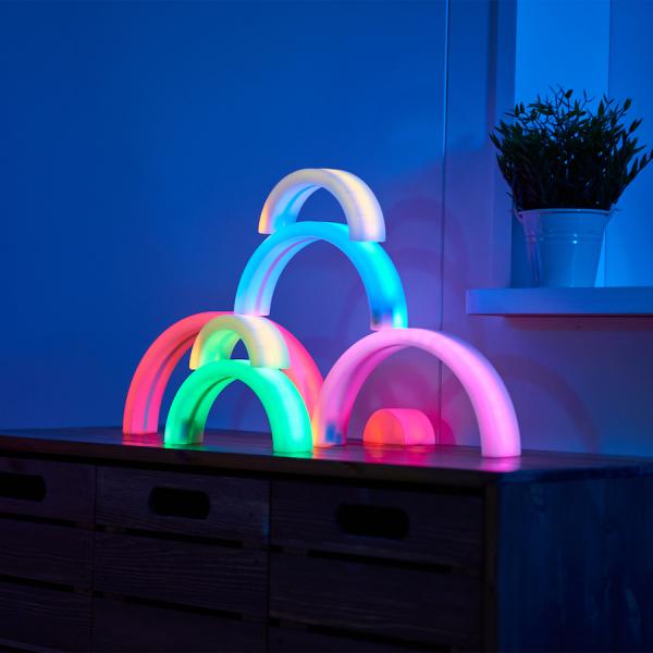 Lichtgevende gekleurde bogen