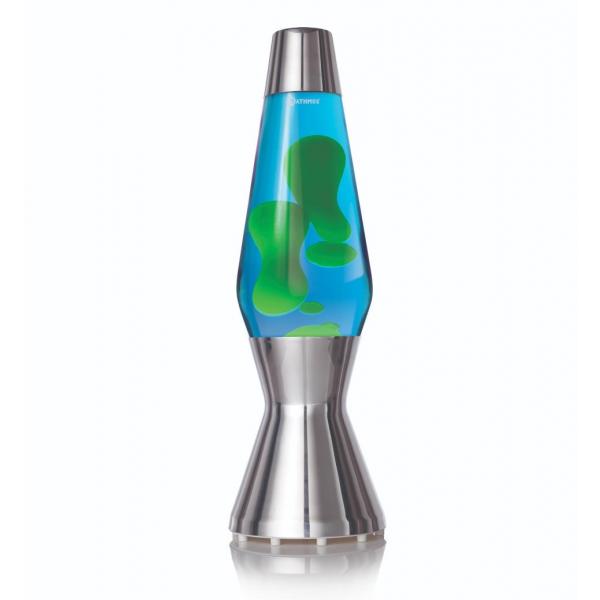 Mathmos Lavalamp - Blauw met Groene lava