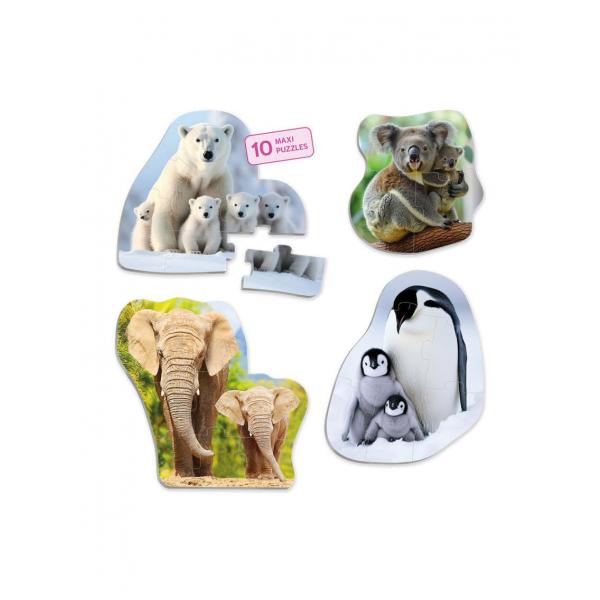 Maxi-puzzels dieren en hun baby's