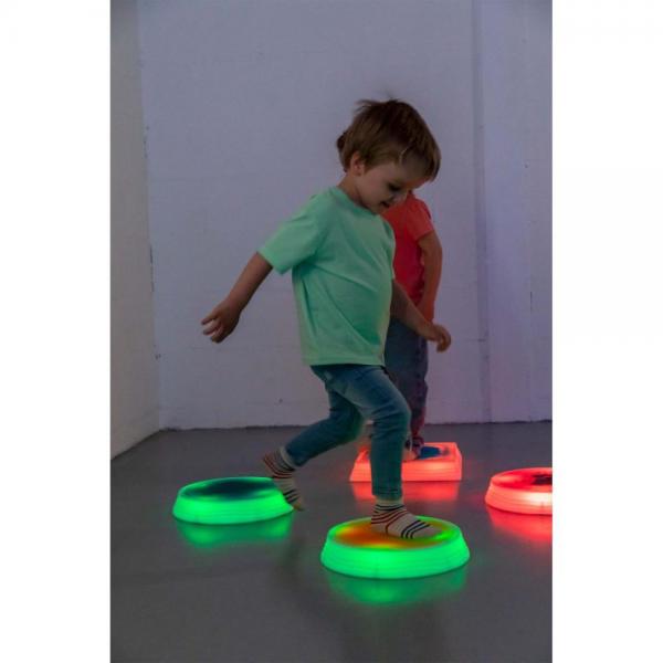 Ronde sensorische LED-gelstapstenen