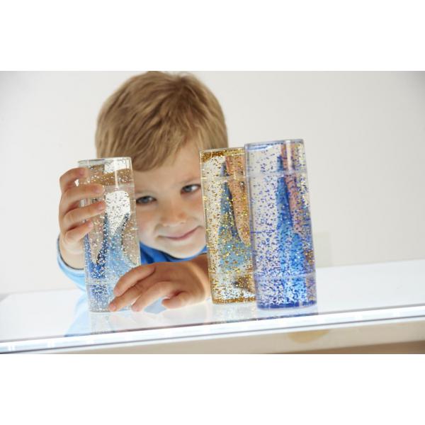 Sensorische glitter waterval - set van 3