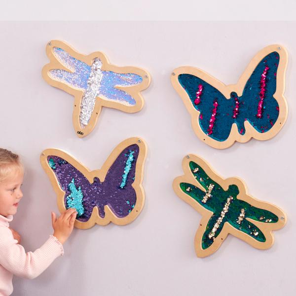 Sensorische muurborden - vlinders en libellen