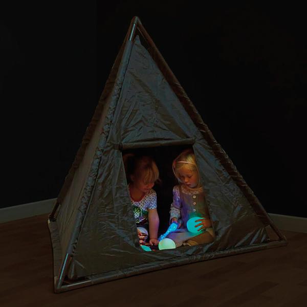 Sensorische piramide tent - zwart