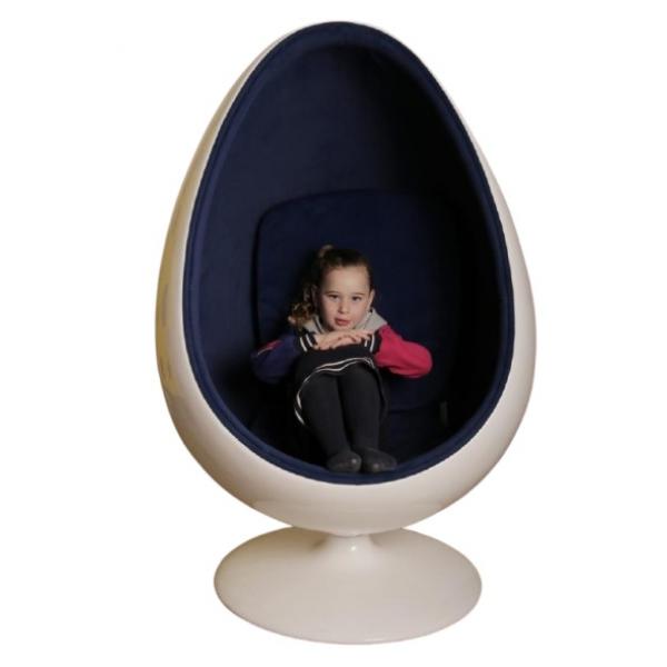 Sensorische POD stoel in eivorm - blauw