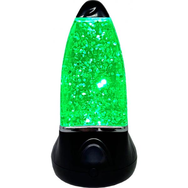 Sensorische vulkaan glitterlamp