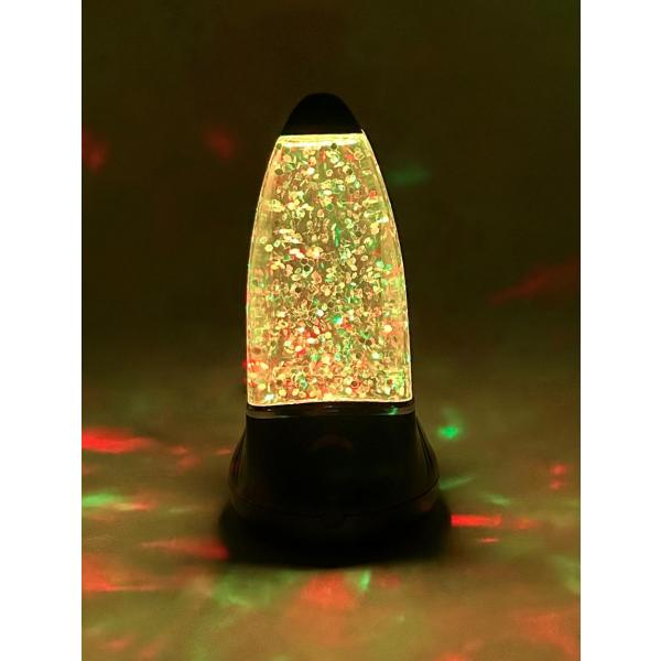 Sensorische vulkaan glitterlamp