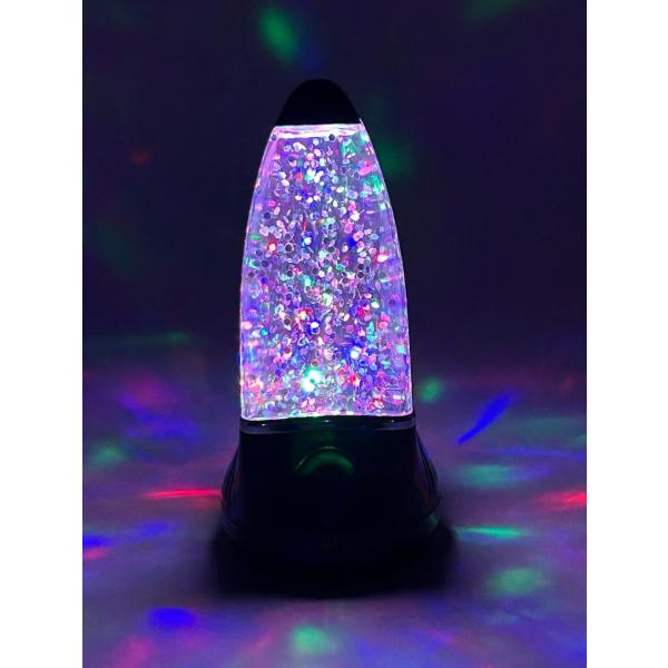 Sensorische vulkaan glitterlamp