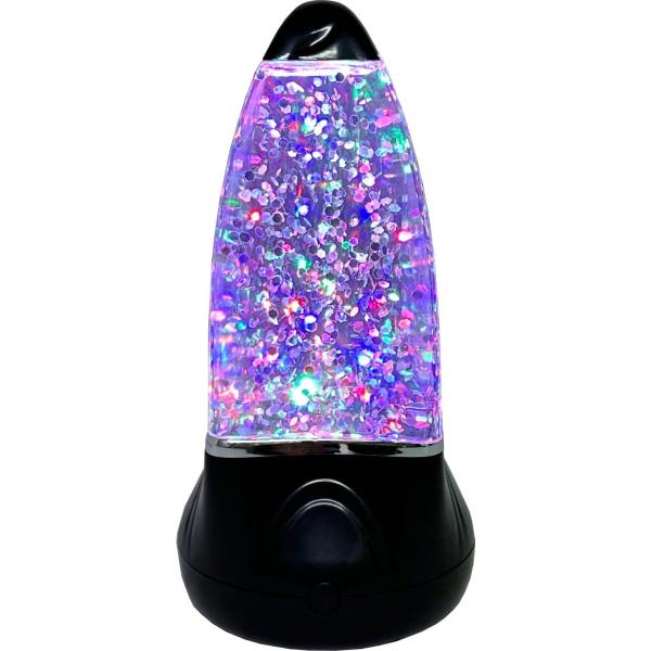 Sensorische vulkaan glitterlamp