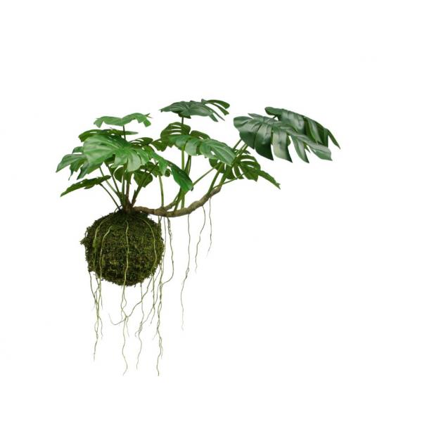 Silk-ka kunstplant Monstera hang groen - 60 cm