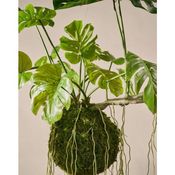 Silk-ka kunstplant Monstera hang groen - 80 cm