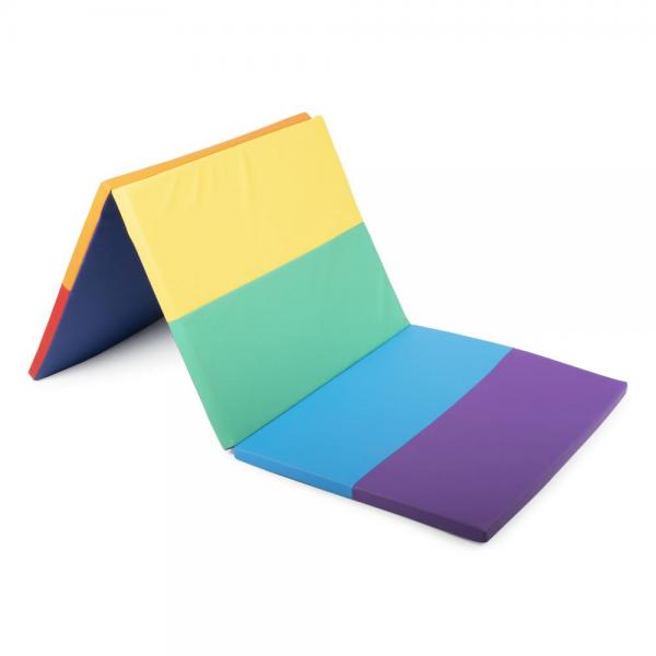 Softplay - opvouwbare speelmat in regenboogkleuren