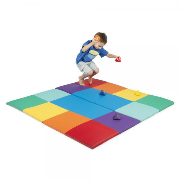Softplay - opvouwbare speelmat met patchwork-thema