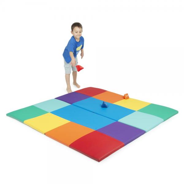 Softplay - opvouwbare speelmat met patchwork-thema