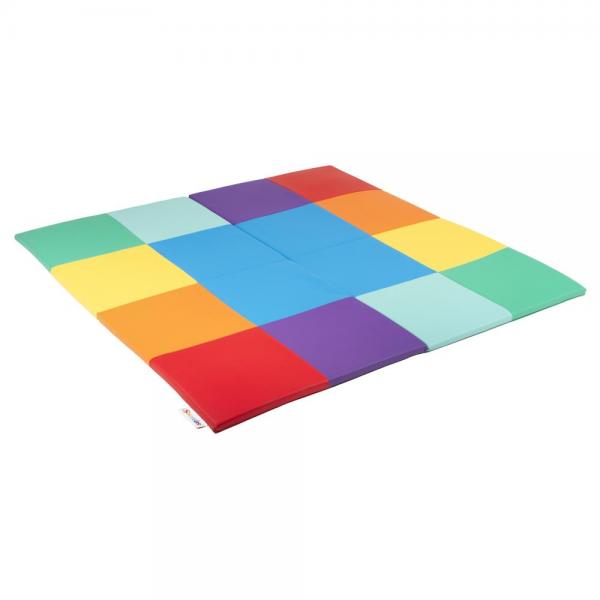 Softplay - opvouwbare speelmat met patchwork-thema