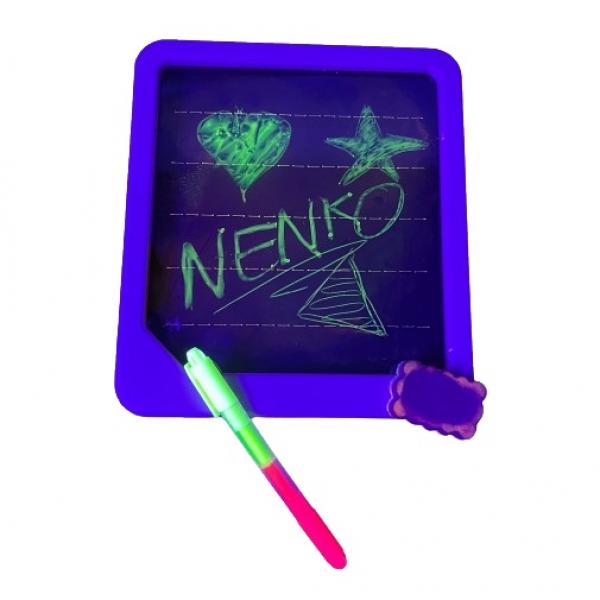 Tekenbord Neon Glow met Stift en Spons