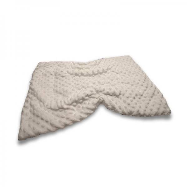 Verzwaard schootkussen met glitters - zwart-wit