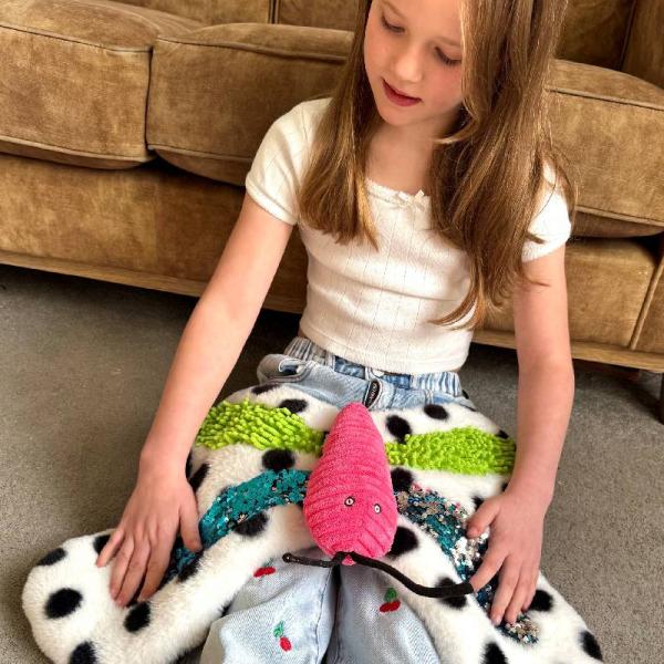 Verzwaard tactiele vlinder met glitters