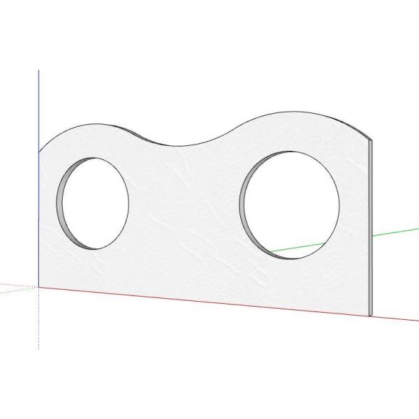 Wandmat 200x95x5cm 2x uitsparing step in panelen - Bisonyl