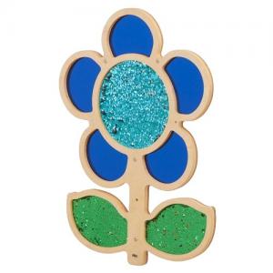 Glitter wand bloem - blauw