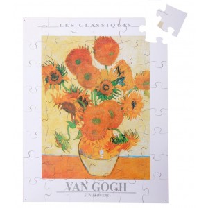 Houten puzzel - Zonnebloemen (48 stukjes)
