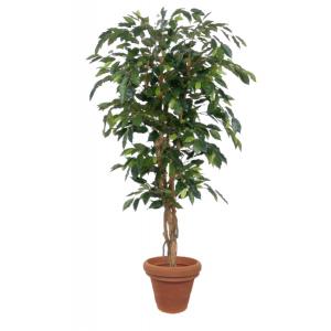 Kunstplant Ficus groen - 150 cm hoog in pot