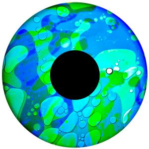 Magnetisch vloeistofwiel - Blauw/Groen