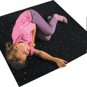 Milky Way tapijt - zwart 120 x 120 cm met lichtbron