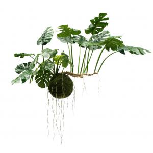 Silk-ka kunstplant Monstera hang groen - 80 cm