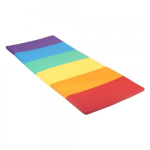 Softplay - opvouwbare speelmat in regenboogkleuren